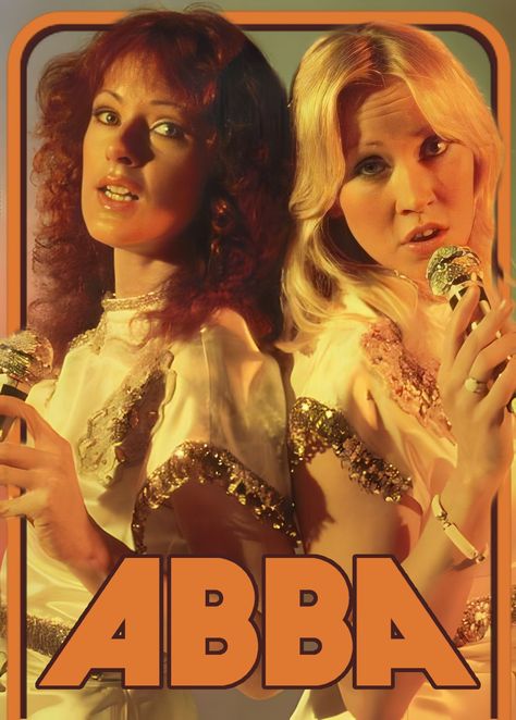 Frida And Agnetha, Abba Poster, Frida Abba, Concert Poster Art, Queen Poster, Agnetha Fältskog, Poster Room, Mamma Mia, Band Posters