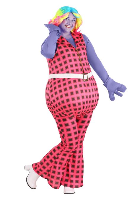 PRICES MAY VARY. Polyester Zipper closure Size: 1X COSTUME INCLUDES: This Lady Glitter Sparkles Plus Size Trolls Costume comes with a plush jumpsuit with an attached belt, a shirt, a pair of gloves, and a Lady Glitter Sparkles Trolls wig. FROM FUN COSTUMES: Our expert costume team aims to bring you top-notch quality costumes based on your favorite characters! This time we've teamed up with Dreamworks to transform you into the glamorous alter-ego of Bridget with this Lady Glitter Sparkles costume Lady Glitter Sparkles, Clown Costume, Glitter, Plus Size, Red, Pink, Black