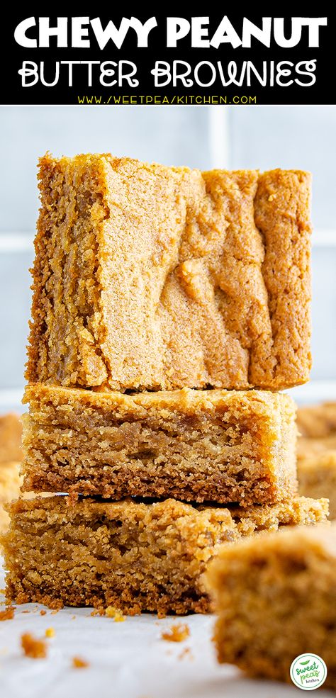 Chewy Peanut Butter Brownies, Peanut Butter Chewy Bars, Chewy Peanut Butter Cookies Recipe, Peanut Butter Brownies From Scratch, Gluten Free Peanut Butter Brownies, Peanutbutter Brownie Recipes, Peanut Butter Brownie Recipes, Chewy Peanut Butter Bars, Candy Brownies