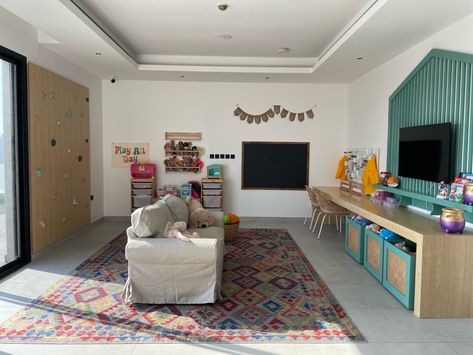 Chalkboard wall playroom