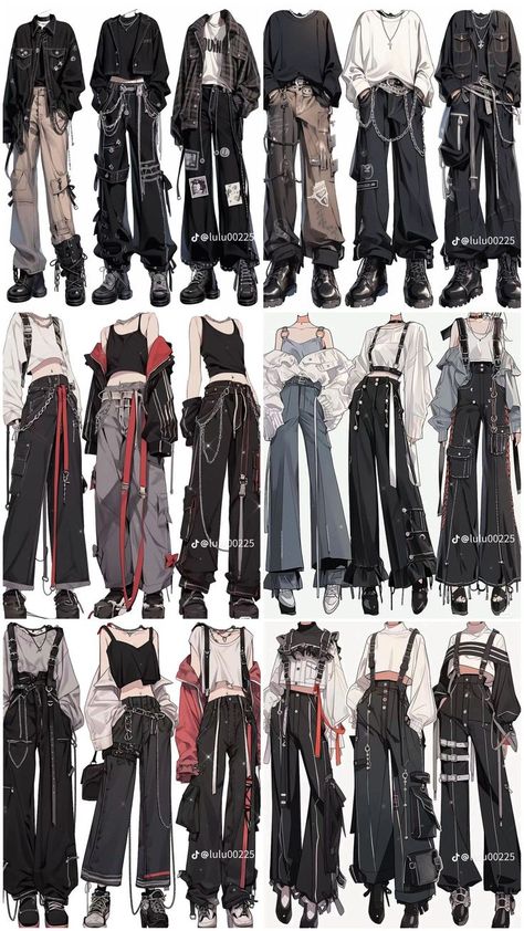 Types Of Clothes, Výtvarné Reference, Clothing Design Sketches, Concept Clothing, Fashion Drawing Dresses, Drawing Anime Clothes, Dress Design Sketches, Fashion Illustration Dresses, Tomboy Style Outfits