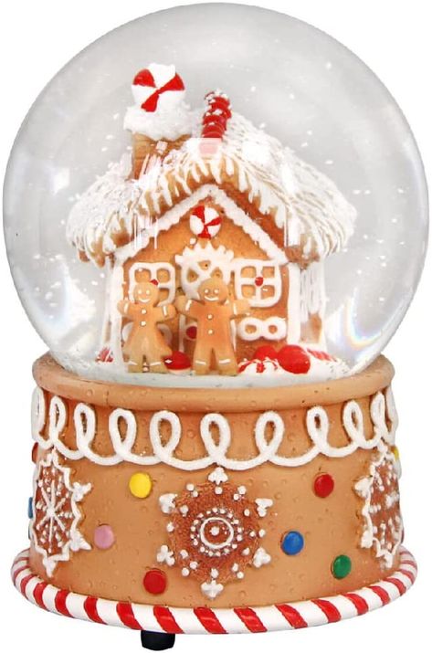 Graham Gingerbread House, Gisela Graham Christmas, Gingerbread House Christmas, Christmas Snow Globe, Musical Snow Globes, Gisela Graham, Party Bunting, Christmas Snow Globes, T Lights