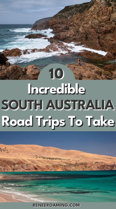 Coastal views and beaches in South Australia. Linked to 10 incredible South Australia road trips to take! South Australia Travel, South Australia Road Trip, Australia Fun Facts, Renee Roaming, Beaches Photography, Australia Road Trip, Australia Bucket List, Australian Road Trip, Best Road Trips