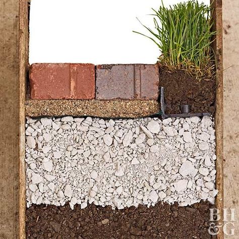 Bricks, BHG.com, Better Homes and Gardens, walkway, path Backyard Path, Herringbone Brick Pattern, Paving Bricks, Brick Grill, Fasad Design, Brick Patterns Patio, Brick Edging, Brick Pathway, Brick Patio