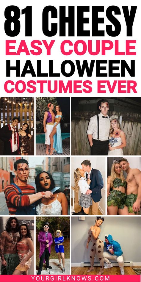 Looking to match costumes with your boo this boo day? These cutest couple Halloween costumes are your way to go! Couples Theme Costumes, Halloween Costume 2023 Couple, East Couples Halloween Costumes, Couple Dress Up Ideas Costumes, Cutest Couples Costumes, Day And Night Couple Costume, Innapropriate Halloween Costumes Couples, Cupples Costumes Halloween, Couples Costume Easy Last Minute