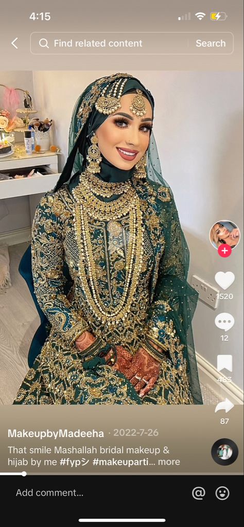 Hijabi Bride Pakistani, Desi Hijabi, Hijabi Bride, Bridal Hijab Styles, Wedding Hijab Styles, Nikah Outfit, Hijabi Brides, Muslimah Wedding Dress, Bridal Hijab