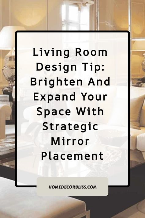 Learn how to enhance your living room with strategic mirror placement. By adding mirrors in certain areas, you can brighten and expand your space effortlessly. Discover simple design tips to make your living area feel more open and inviting. How To Place A Mirror In Living Room, How To Style Floor Mirror In Living Room, Where To Put A Mirror In Living Room, Mirrors To Brighten Room, How Many Mirrors In One Room, Using Mirrors To Make A Room Look Bigger, Using Mirrors To Brighten A Room, Mirror Behind Tv, Mirror In Living Room Ideas Apartments