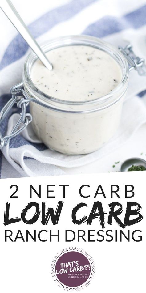 Low Carb Ranch, Keto Ranch Dressing Recipe, Keto Ranch Dressing, Low Carb Ranch Dressing, Keto Ranch, Low Carb Salad Dressing, Low Carb Dressing, Low Carb Low Fat Recipes, Ranch Dressing Recipe