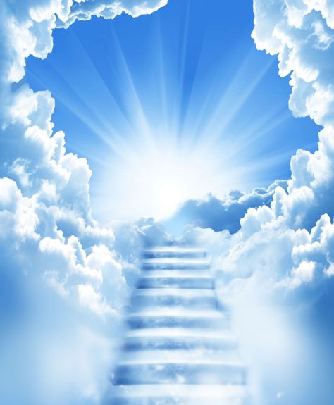 Stairway to Heaven ! Christus Tattoo, Heaven Pictures, Stairs To Heaven, Angel Clouds, Heaven Tattoos, غلاف الكتاب, Prophetic Art, Angels In Heaven, Stairway To Heaven