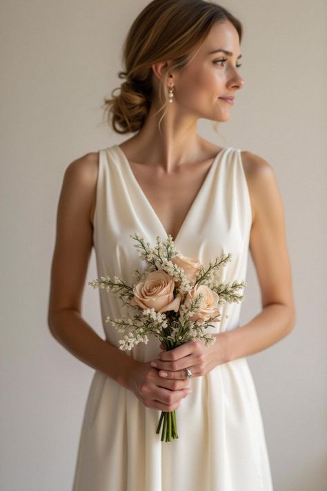 bridesmaid bouquet minimalist Simple Wildflower Bridesmaid Bouquet, Flower Bouquet Small Simple, Dainty Bridesmaid Bouquets, Simple Wedding Bouquet Summer, Petite Bouquet Wedding, Bridal Flowers Bouquet Simple, Minimalist Bridesmaid Bouquet, Simple Bouquet Wedding, Minimalist Wedding Bouquet