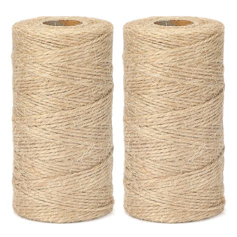 PRICES MAY VARY. 【Natural Materials】Our Jute Twine use 100% natural jute, which will not burden the environment and protect the earth's resources 【High quality material】Soft enough and tough, strong and durable, anti-corrosion friction,can be used many times 【Applicable scene】Our Crafts twine is suitable for many scenes and festivals, such as garden decoration, handmade gift wrapping DIY, Christmas decoration, room decoration 【Natural twine Size】 Our hemp rope is about 2mm in diameter and 656 fe Walnut Interior, Plant Ties, Support Pictures, Cucumber Plant, Plant Garden, How To Make Rope, Diy Gift Wrapping, Decoration Room, Hemp Rope