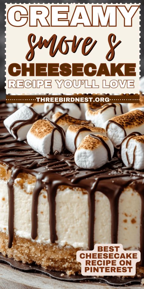 Decadent S’mores Cheesecake: A Sweet Twist on a Timeless Favorite - This Little Nest
The best Smore's cheesecake recipe on Pinterest. Quick, creamy, and easy Smore's cheesecake. Great for Fall, and the Holidays. A good dessert recipe for Thanksgiving or Christmas as well. 
Smore's Cheesecake, SMore's desserts. Cheesecake recipes, Fall desserts, Autumn desserts, Christmas desserts, Thanksgiving recipes, Thanksgiving desserts. Marshmallow Fluff Cheesecake Recipe, S’more Cheesecake, Layered Cheesecake Recipes, S’mores Cheesecake, Smore Pie, Smores Cheesecake Recipe, Fall Cheesecake Recipes, Smores Cheesecake, Fall Cheesecake