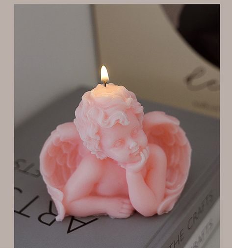 PRICES MAY VARY. Angel Shaped Handmade Aesthetic Natural Floral Perfume Aroma Handmade Wax Small Travel Candle In Gift Package. Fresh odor,perfect for meditation stress relief mood boosting aromatherapy. 150G/6-8 hours burning time.Lasting charming floral scent. Great for photo prop,home decoration,wedding souvenir,holiday gift etc. Burning cleaner and longer without black smoke,harmless to humans,pets and environment. 1、Material:soy wax; Color:pink;  Shape:Angel Shaped;  Fragrance:Floral.  Cott Aesthetic Candle, Handmade Aesthetic, Angel Candles, Travel Candles, Aesthetic Candles, Candle Aesthetic, Natural Soy Wax Candles, Pink Candles, Candle Magic