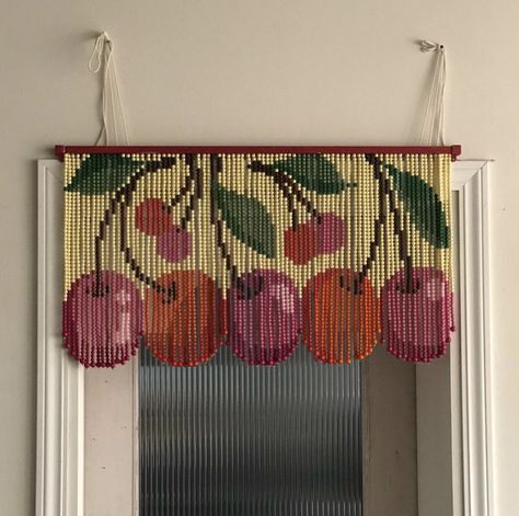 Beaded Cherry, Room Things, Rooms Ideas, Beaded Curtains, Apartment Inspiration, Dream House Decor, Dream Decor, Apartment Ideas, Aesthetic Room Decor