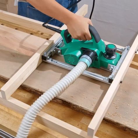 Jig Unit that Improve the Ease of use of Electric Planer Part 2 | Jig Unit that Improve the Ease of use of Electric Planer Part 2 | By DIY & Crafts Electric Hand Planer Jig, Bob Villa, Electric Planer, Router Sled, Garage Storage Inspiration, Terrace Garden Design, Back Deck Decorating, Wood Router, Small Deck Decorating Ideas