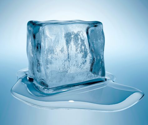 melting ice cube Ice Cube Melting, Crystalline Structure, Ice Blocks, Surreal Photos, Physical Change, Robert Frost, Ice Melting, Photo Cake, Butter Dish