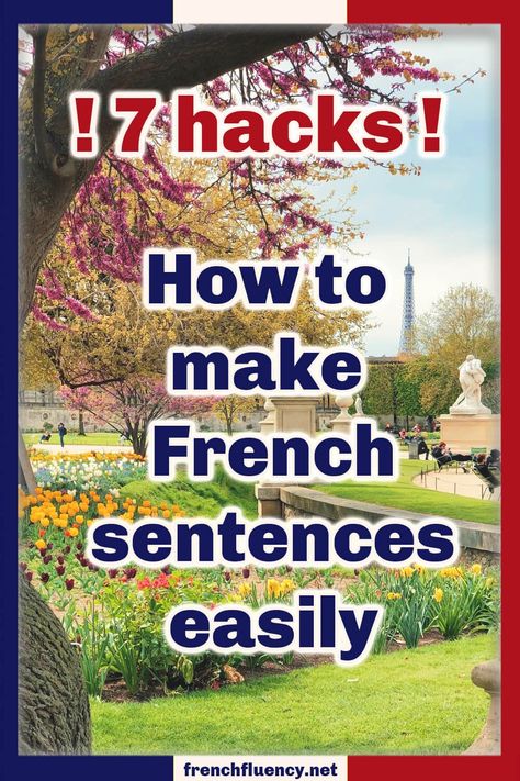 French Travel Phrases, Speak French Fluently, Build A Sentence, Learn French Fast, French Sentences, Useful French Phrases, Learn French Beginner, Learn To Speak French, French Conversation