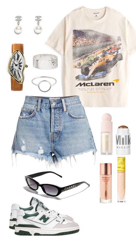 Summer Races Outfit, Race Day Outfits F1, F1 Outfit For Women Mclaren, Indycar Outfit, F1 Wag Outfits, Mclaren F1 Outfit, F1 Outfits Women, F1 Race Outfit For Women, Grand Prix Outfit Women