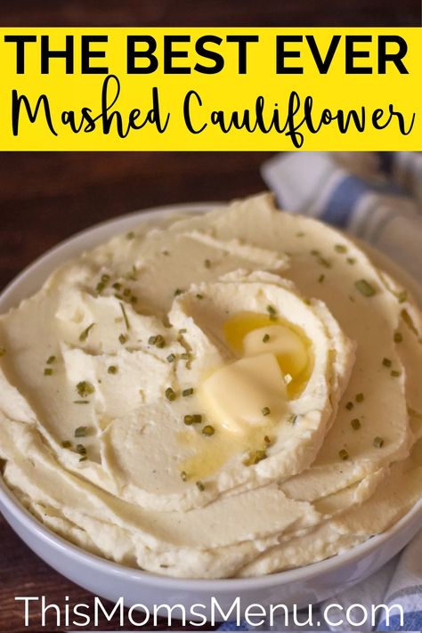 Best Mashed Cauliflower! | This truly is the Best Mashed Cauliflower! It makes an excellent low carb substitute for mashed potatoes. Substitute For Mashed Potatoes, Potato Substitute, Ketogenic Meals, Carb Substitutes, Keto Veggies, Mashed Cauliflower Recipe, Smart Eating, Carb Sides, Keto Sides