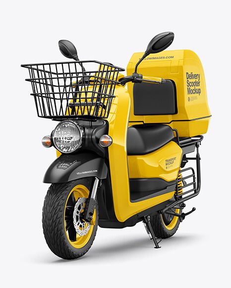 Delivery Scooter Mockup - Half Side View. Present your design on this mockup. Includes special layers and smart objects for your creative works. Tags: cargo,delivership,delivery,half side view,model,motor,motorcycle,order,scooter,single-person,step-through frame,two-wheeled,vehicle. #mockup #psdmockup #brandmockup #yellowimages Delivery Scooter, Delivery Bike, Car Delivery, Moto Car, System Design, Psd Mockup Template, Motor City, Riding Lawnmower, Single Person