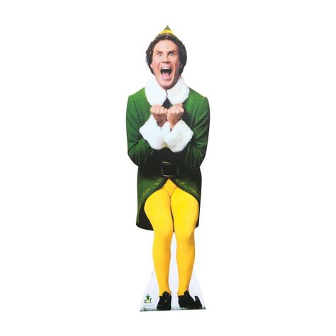 Buddy the Elf will tell you the best way to spread Christmas cheer is singing loud for all to hear. Or, you could just place a Buddy the Elf Outdoor Stand-Up near your front porch during Christmas parties for outdoor photo ops. Let everyone's favorite cotton-headed ninny muggins greet guests as they arrive! His metal stakes can also be easily removed to use him indoors as a Christmas decoration and photo prop. Lean Buddy the Elf against a wall, smile - because smiling is Buddy's favorite and say Elf Movie Party, Buddy The Elf Costume, Cotton Headed Ninny Muggins, Elf Movie, Elf Costume, Cardboard Cutouts, Buddy The Elf, Christmas Costume, Elf Christmas