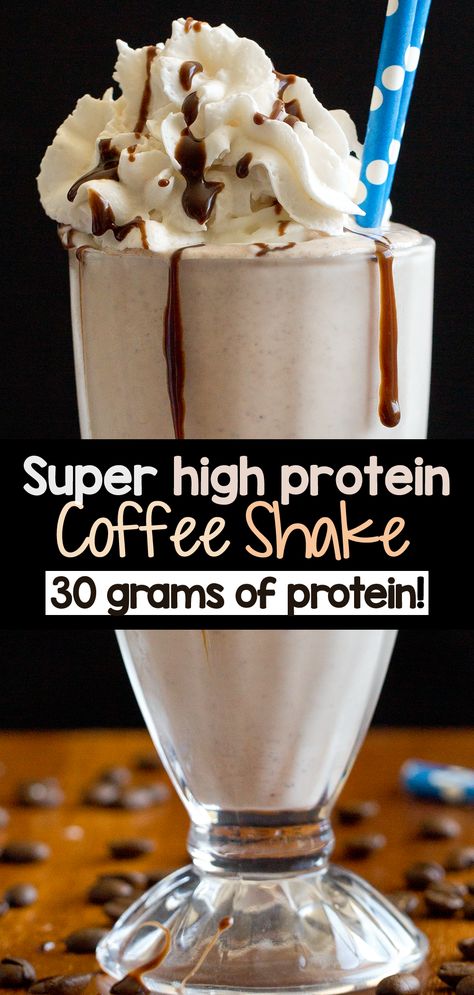 Protein Coffee Shake, Mocha Protein Shake, Coffee Protein Smoothie, Protein Drink Recipes, Nutribullet Pro, Protein Milkshake, Protein Shake Recipe, Iced Coffee Protein Shake Recipe, Iced Coffee Protein Shake