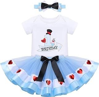 Amazon.com: Alice In Wonderland Party Supplies Baby Girls 1st Birthday, Cake Smash Outfit Girl, Onederland Birthday Party, Smash Cake Girl, Baby Coming Home Outfit, 1st Birthday Outfit, Alice In Wonderland Costume, Set Photo