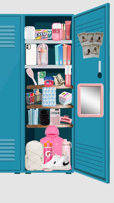 Locker Preppy Locker Ideas, Preppy Locker, Locker Essentials, Tips For 6th Grade, School Locker Organization, School Locker Decorations, Middle School Lockers, Locker Ideas, Preppy School Supplies