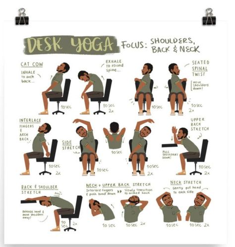 Desk Yoga, Gym Workout Apps, Yoga Information, Yoga Facts, Office Yoga, Yoga Branding, Office Exercise, Wellness Yoga, Workout At Work