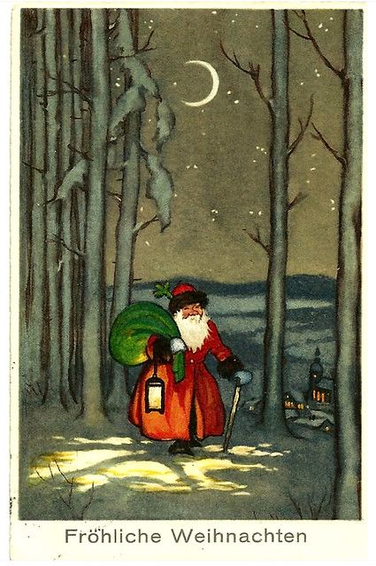 1914 German Christmas Postcard | Here's a Christmas postcard… | Flickr German Christmas Cards, Postcards Christmas, Saint Nick, Christmas Ephemera, Christmas Illustrations, Vintage Xmas, Tove Jansson, Tainan, German Christmas