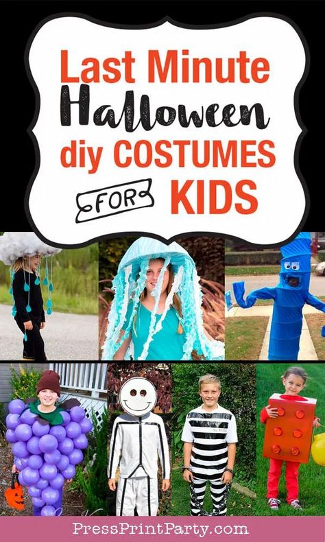 Easy Cheap Halloween Costumes For Kids, Diy Parent Costumes, Food Halloween Costumes For Kids, Quick And Easy Diy Halloween Costumes, Home Made Halloween Costumes Kids, Easy Parent Costumes, Easy Diy Halloween Costumes For Kids Boys Last Minute, Youth Halloween Costumes, Spooky Costumes For Kids