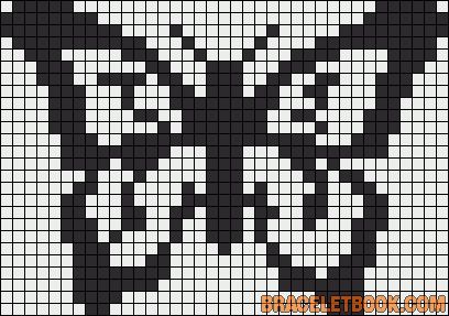 butterfly Alpha pattern Bead Butterfly, Háčkované Lemy, Modele Pixel Art, Graph Crochet, Butterfly Cross Stitch, Pixel Crochet, Tapestry Crochet Patterns, Crochet Butterfly, Pola Kristik