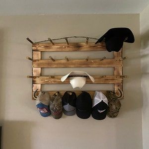 Western Hat Rack, Diy Hat Display, Cowboy Hat Holder, Diy Hat Rack, Southwest Furniture, Cowboy Hat Rack, Hat Organization, Hat Holder, Hat Display