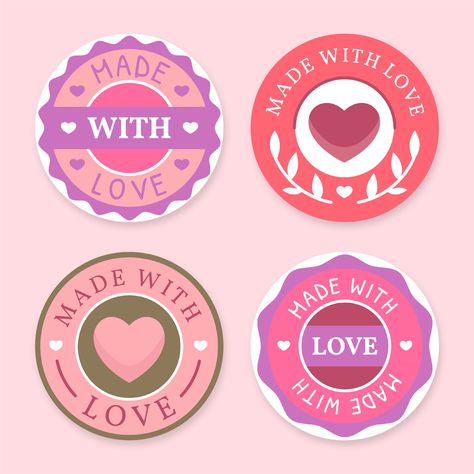 Vintage Simple Made With Love Circle Sticker Circle Sticker Design, Vintage Aesthetic Stickers Printables, Circular Stickers, Stickers Ideas, Sticker Template, Brand Kit, Aesthetic Stickers, Vintage Aesthetic, Free Graphic Design