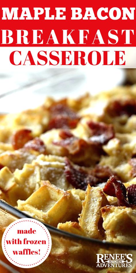 Easy Make Ahead Breakfast Casserole, Maple Bacon Breakfast, Bacon Breakfast Casserole, Maple Custard, Breakfast Casserole With Bacon, Bacon Recipes Breakfast, Easy Make Ahead Breakfast, Brunch Casserole Recipes, Make Ahead Brunch Recipes