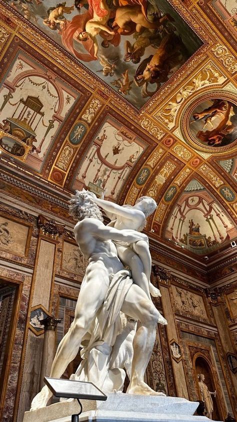 Statues In Italy, Borghese Gallery Rome, Art Gallery Sculpture, Art Museum Italy, Italian Art Museum, Italian Sculpture Aesthetic, Italian Museum Aesthetic, Italian History Aesthetic, Michael Angelo Sculptures