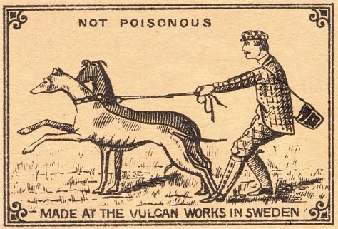 Swedish matchbox, via Pilllpat (Agence Eureka) Greyhound Tattoo, Vintage Matches, Match Art, Kawaii Planet, Matchbox Covers, Match Book, Greyhound Art, Label Art, Hunting Scene