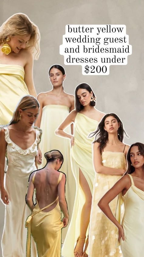 https://liketk.it/4Vj5g butter yellow wedding guest and bridesmaid dresses for a light yellow wedding for 2025 and 2026 brides Butter Yellow Bridesmaid Dresses, Yellow And Brown Wedding, Yellow Bridesmaid Dresses Mismatched, Yellow Floral Bridesmaid Dresses, Butter Yellow Wedding, Yellow Wedding Color Palette, Yellow Wedding Guest Dress, Light Yellow Wedding, Bridesmaid Yellow