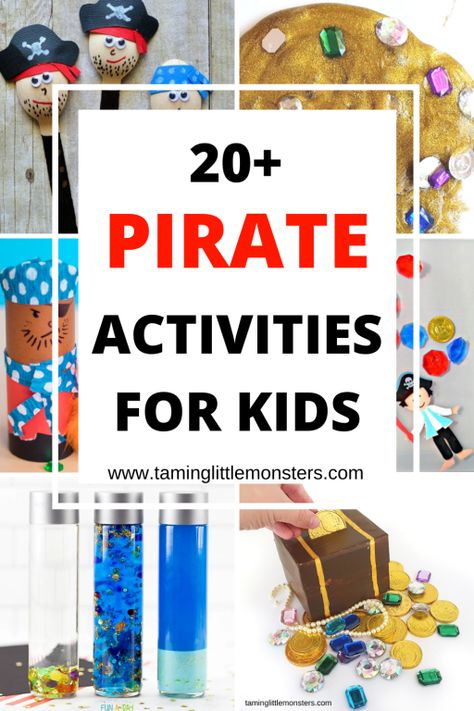 Pirate Theme Kindergarten Activities, Pirate Ideas For Preschool, Pirate Party Games Activities, Pirate Day In Kindergarten, Pirate Theme Kindergarten, Pirates And Princesses Preschool, Pirate Day Preschool, Pirates Past Noon Activities, Pirate Kids Activities