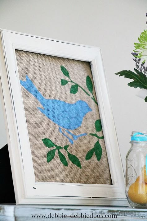 Burlap Art, Burlap Ideas, Burlap Projects, Diy Burlap, Spring Craft, Spring Projects, Burlap Crafts, Spring Decorating, Spring Ideas