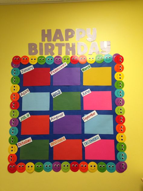 Birthday Bulletin Boards Free Printables, Birthday Decorations Classroom, Happy Birthday Bulletin Boards Classroom, Birthday Wall For Preschool, Easy Birthday Charts For Classroom, Class Birthday Display Classroom Ideas, Classroom Birthday Chart Ideas, Birthday Charts For Preschool Ideas, Birthday Charts For Classroom Ideas Aesthetic