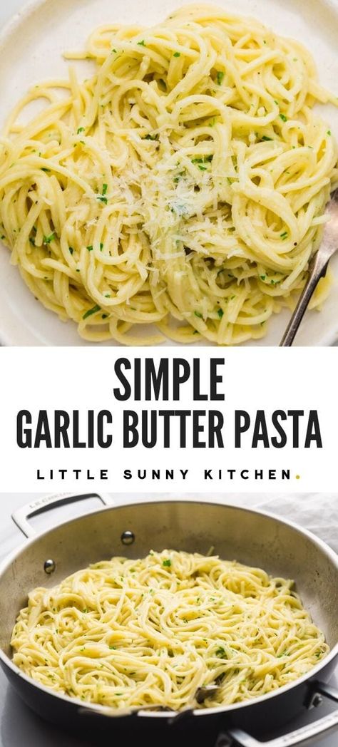 Simple Noodles Recipes Garlic Butter, Garlic Butter Spaghetti Noodles, Spaghetti Butter Garlic Sauce, Chicken Pasta Recipes Easy Quick Dinner Garlic Butter, Simple Garlic Butter Pasta, Easy Garlic Pasta Recipes, Plain Spaghetti Recipes, How To Cook Pasta On Stove, Butter And Garlic Pasta