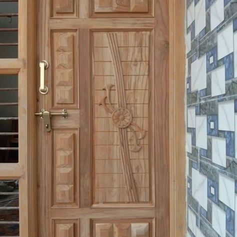 Door Designs ✨️ #door #doors #doordesigns #doordesigns #woodendoor #homedesignsdworld #fypシ゚viralシ2024fyp #explorepage #reelkrofeelkro #makeuphack #dietfood #streetfooddiwane #rafelnadal #cyclinglife Sagwan Door Design Modern, Sagwan Wood Door Design, Teak Wood Main Door Design, दरवाजा डिजाइन, Single Main Door Designs, Latest Door Designs, House Front Door Design, Flush Door Design, Deck Railing Design