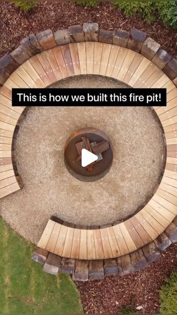 InStyle Gardens on Instagram: "I’m working on a design at the moment with a smaller version of this fire pit. Easily my favourite we’ve built to date 🔥  #landscaping #landscapedesign #landscapeconstruction #plants #horticulture #landscapearchitecture #landscapearchitect #green #garden #gardendesign #landscapingvictoria #masterlandscaper #lorne #greatoceanroad #geelong #jardin #gardendesign #firepit #sleepers" Fire Pit Area Seating, Sunken Seating Area Garden Fire Pit, Diy Outdoor Fire Pit Seating, Garden With Fire Pit Seating Areas, Underground Fire Pit Seating, Outdoor Fire Pit Area Ideas, Outdoor Fire Pit Areas Backyards, Diy Outdoor Fire Pit Area, Fire Pit Backyard Ideas