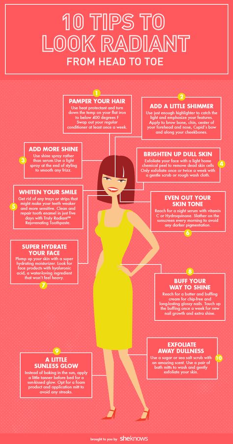 10 Beauty tips that will make you look more radiant (INFOGRAPHIC) – SheKnows Creative Backyard, How To Grow Eyebrows, Exfoliating Body Scrub, Mascara Tips, Glow Up Tips, Body Exfoliator, Outfits Verano, Skin Tips, Dull Skin