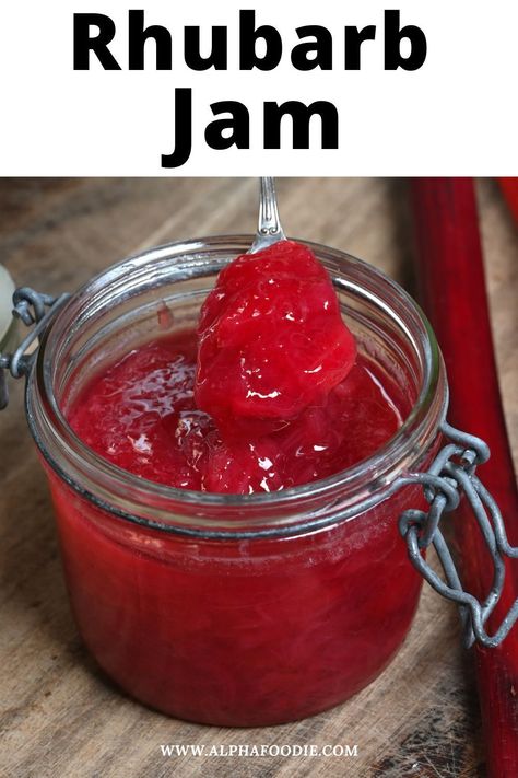 Rhubarb Jam Recipes Canning, Strawberry Rhubarb Jam Recipe, Rhubarb Juice, Rhubarb Jam Recipes, Rhubarb Syrup, Strawberry Rhubarb Jam, Rhubarb Desserts, Rhubarb Jam, Spicy Dishes