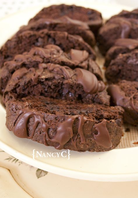 Triple Chocolate Biscotti from Crazy About Chocolate and a Giveaway! – NancyC Best Biscotti Recipe, Chocolate Biscotti Recipe, Word Cookies, Chocolate Biscotti, Almond Biscotti, Biscotti Cookies, Biscotti Recipe, Crumpets, Triple Chocolate