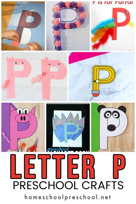 P Crafts For Preschoolers, Letter P Crafts For Preschoolers, Letter P Craft For Preschoolers, October Preschool Themes, Letter P Crafts, Prek Crafts, Alphabet Crafts Preschool, Alphabet Letter Crafts, Crafts For Preschoolers