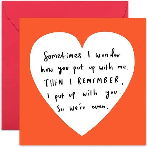 Amazon.com : Old English Co. Sometimes I Wonder Anniversary Card - Funny Romantic Valentines Day Card | For Boyfriend, Girlfriend, Wife, Husband | Blank Inside & Envelope Included : Office Products Valentines Day Card For Boyfriend, Romantic Valentines Day, Card For Boyfriend, Funny Anniversary Cards, Sometimes I Wonder, Valentines Day Card, Romantic Valentine, Female Friends, Anniversary Card