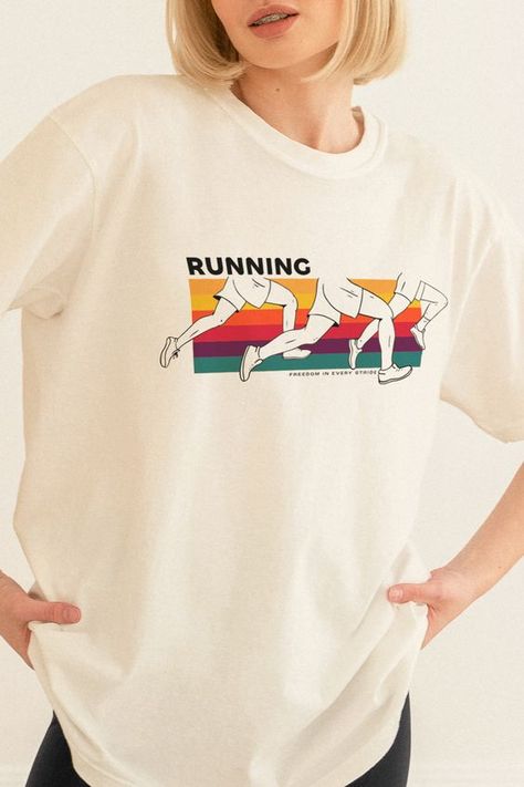 T-shirt design ideas for men T Shirt Running Design, 5k T Shirt Design Ideas, Tee Ideas Design, Tshirt Sports Design, Tshirt Design School, Sports Team Tshirt Design, Old School T Shirt Design, Team Tshirt Design Ideas, 70s Athletic Fashion